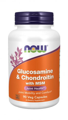 NOW Glucosamine &amp; Chondroitin with MSM, 90 капсул