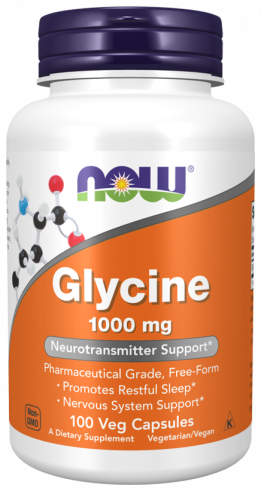 NOW Glycine 1000 mg, 100 капсул