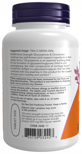 NOW Glucosamine &amp; Chondroitin, 60 таблеток